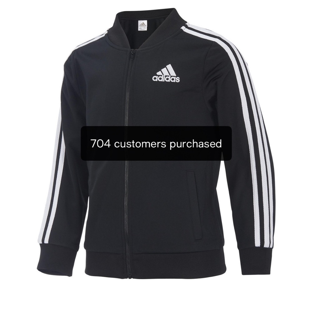 adidas
Big Girls Zip Front Tricot Bomber Jacket